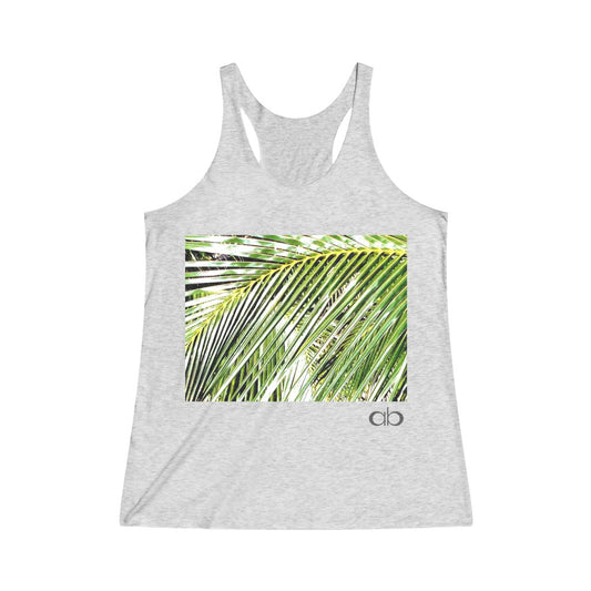 Filtered Palm: Women's Tri-Blend Racerback Tank