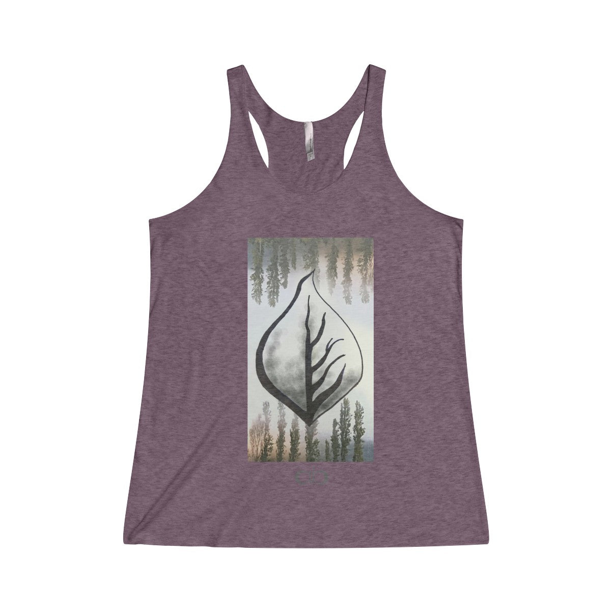 Misty Leaf: Women's Tri-Blend Racerback Tank