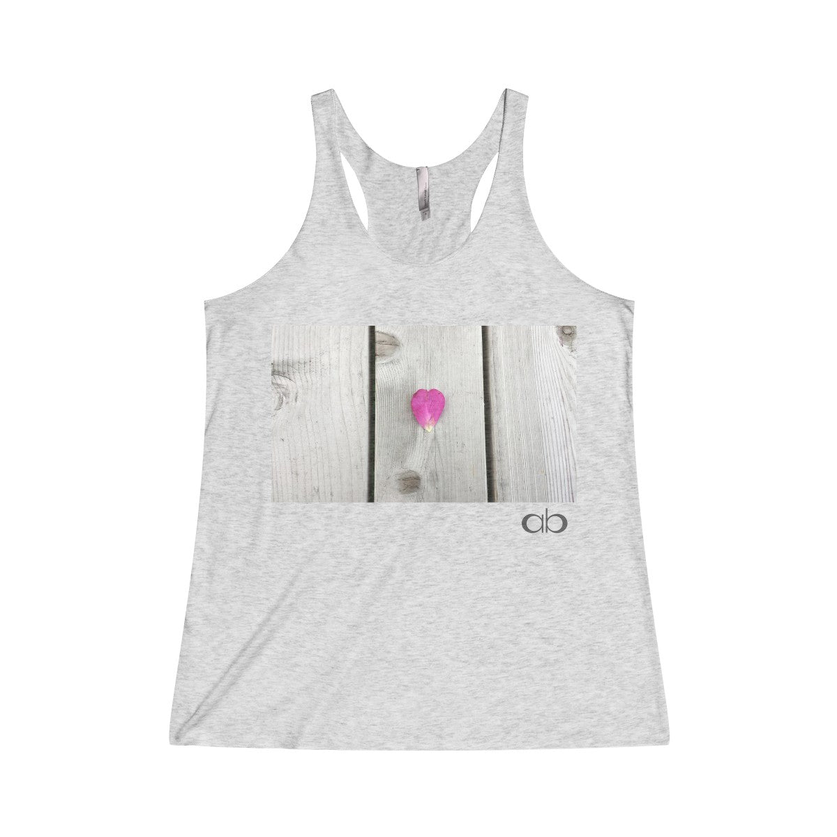 Petal Heart: Women's Tri-Blend Racerback Tank