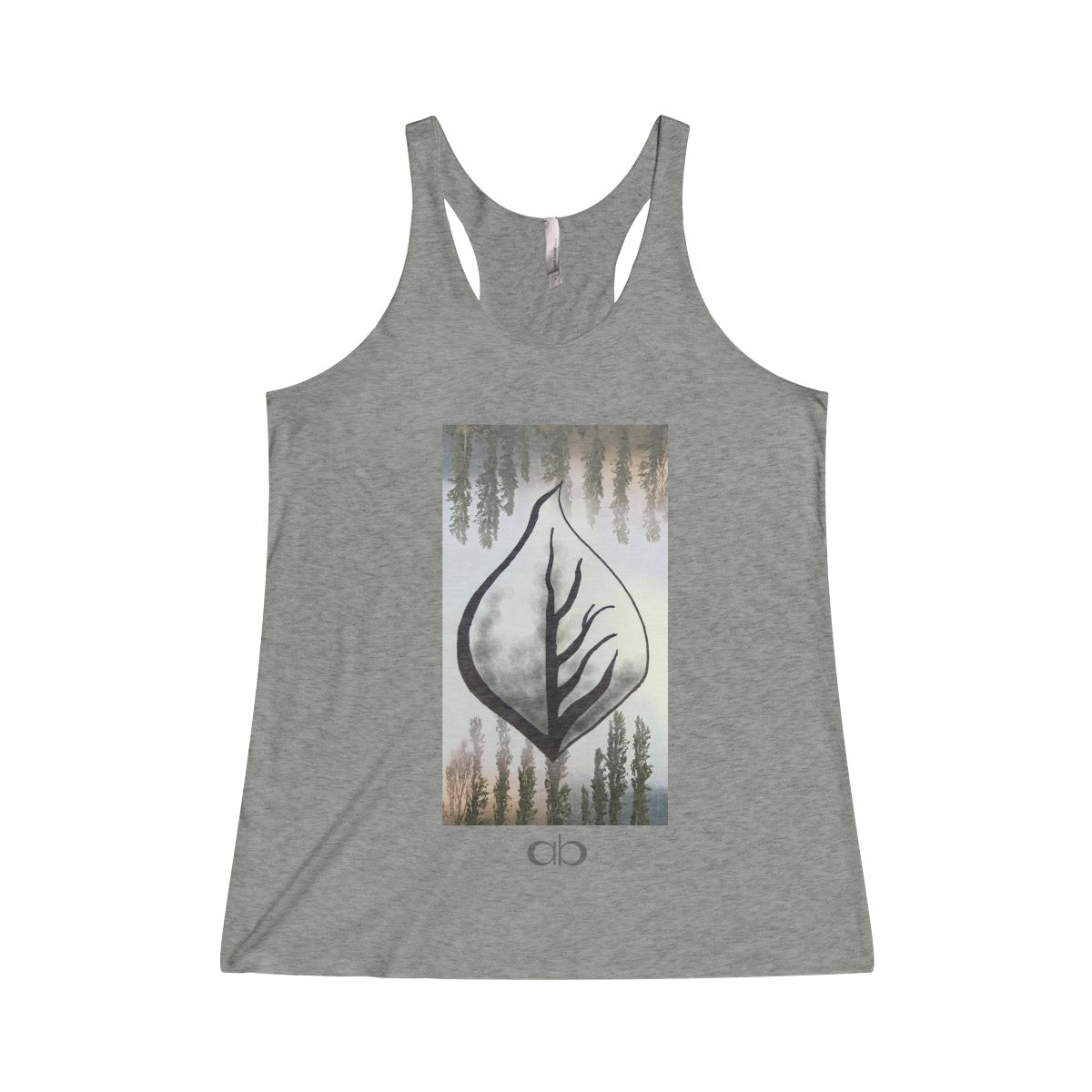 Misty Leaf: Women's Tri-Blend Racerback Tank