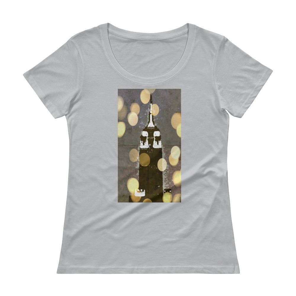 Empire at Night: Women's Scoopneck T-Shirt