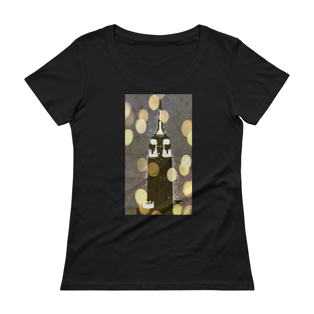 Empire at Night: Women's Scoopneck T-Shirt