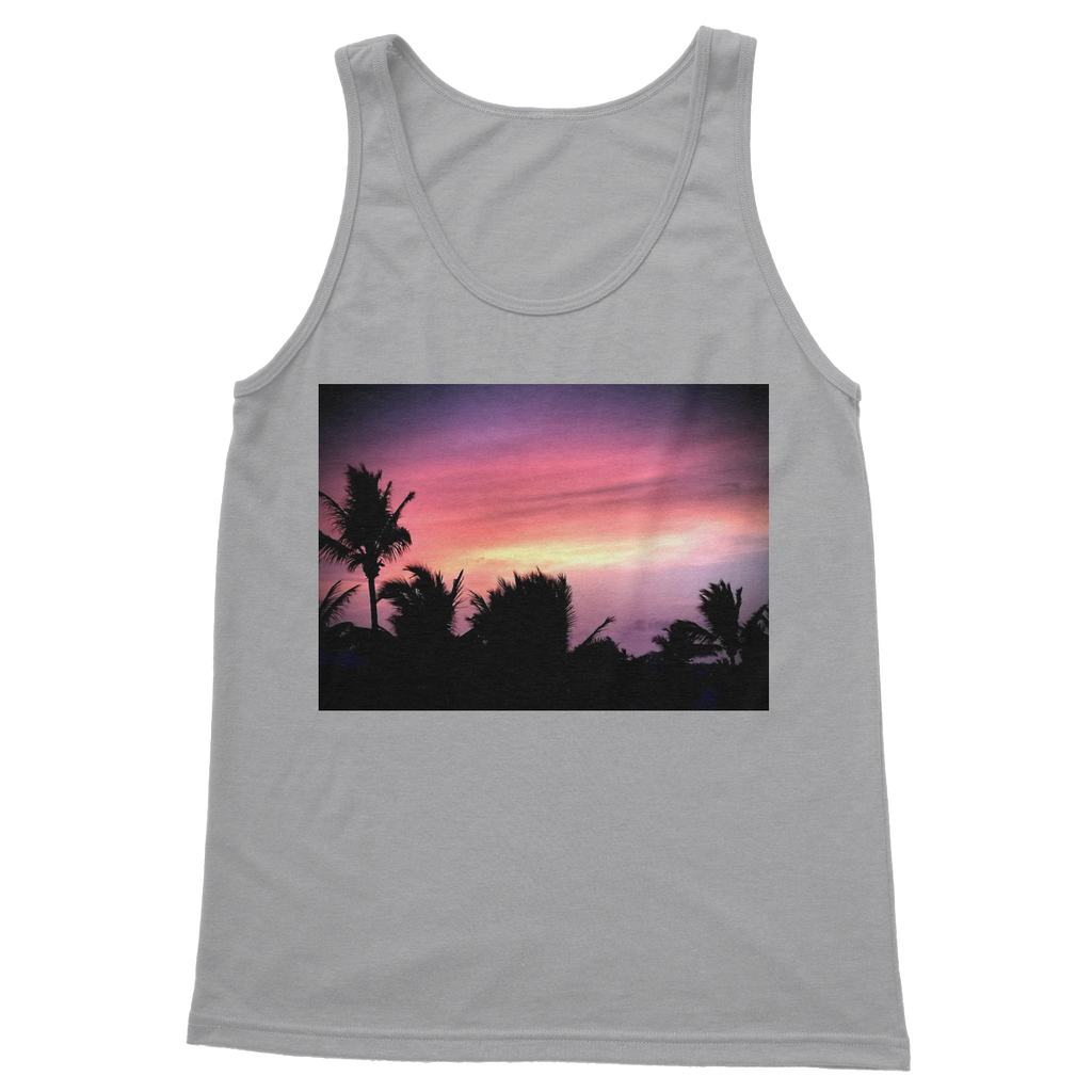 Sunset Palm Softstyle Tank Top