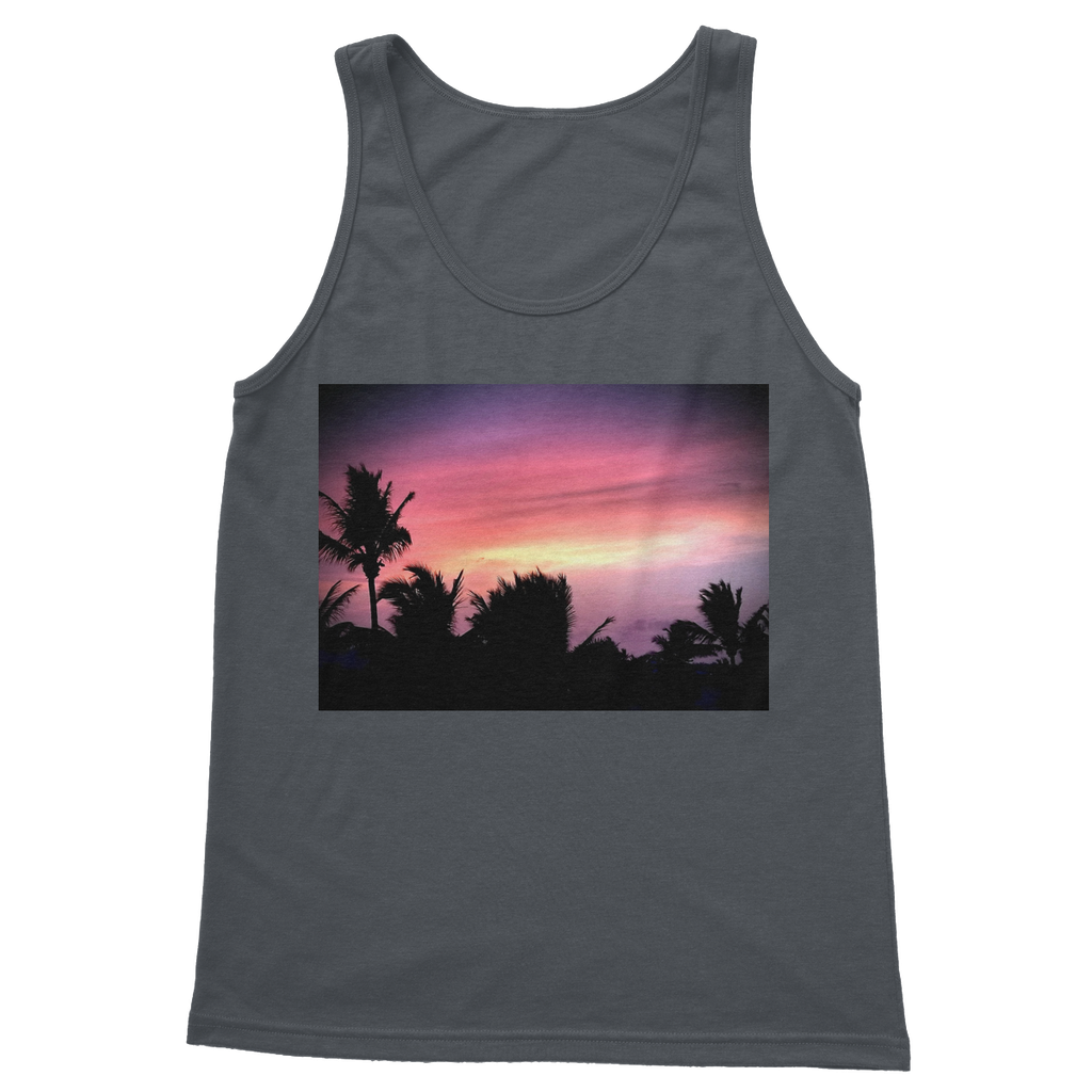 Sunset Palm Softstyle Tank Top