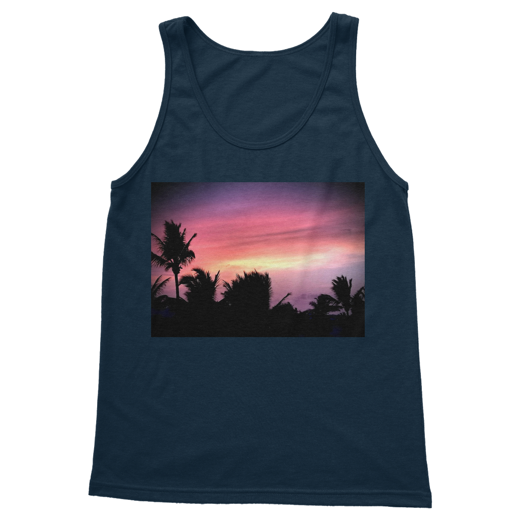 Sunset Palm Softstyle Tank Top