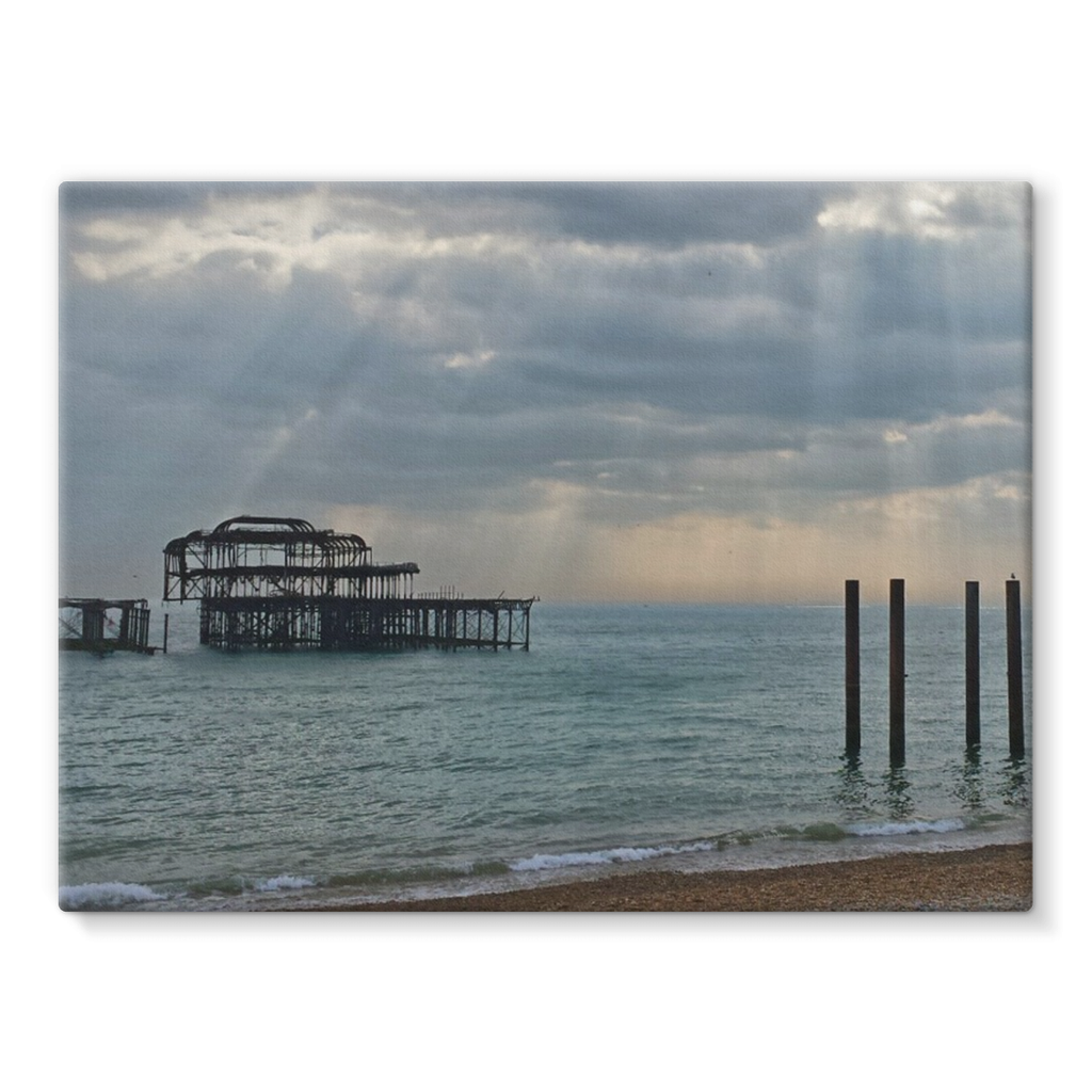 Brighton Beach Pier: Stretched Canvas