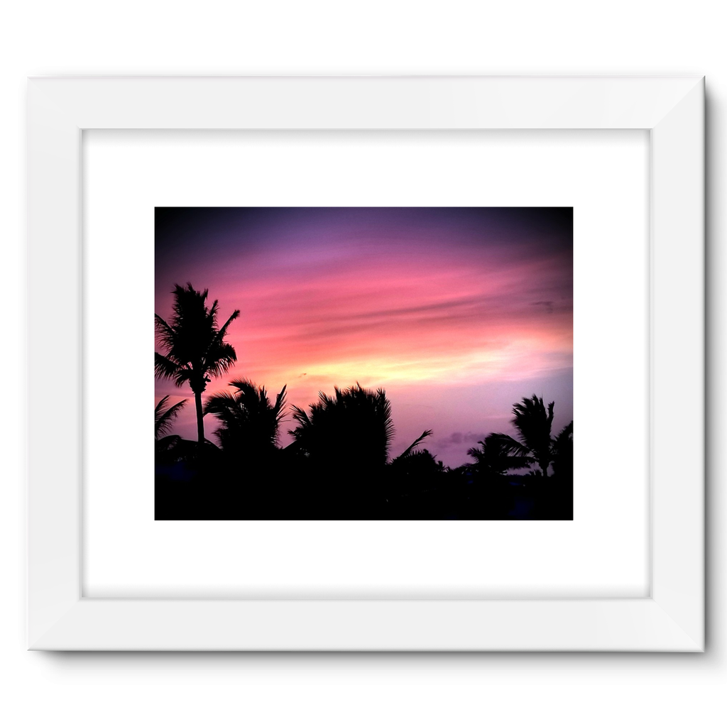 Sunset Palm Framed Fine Art Print