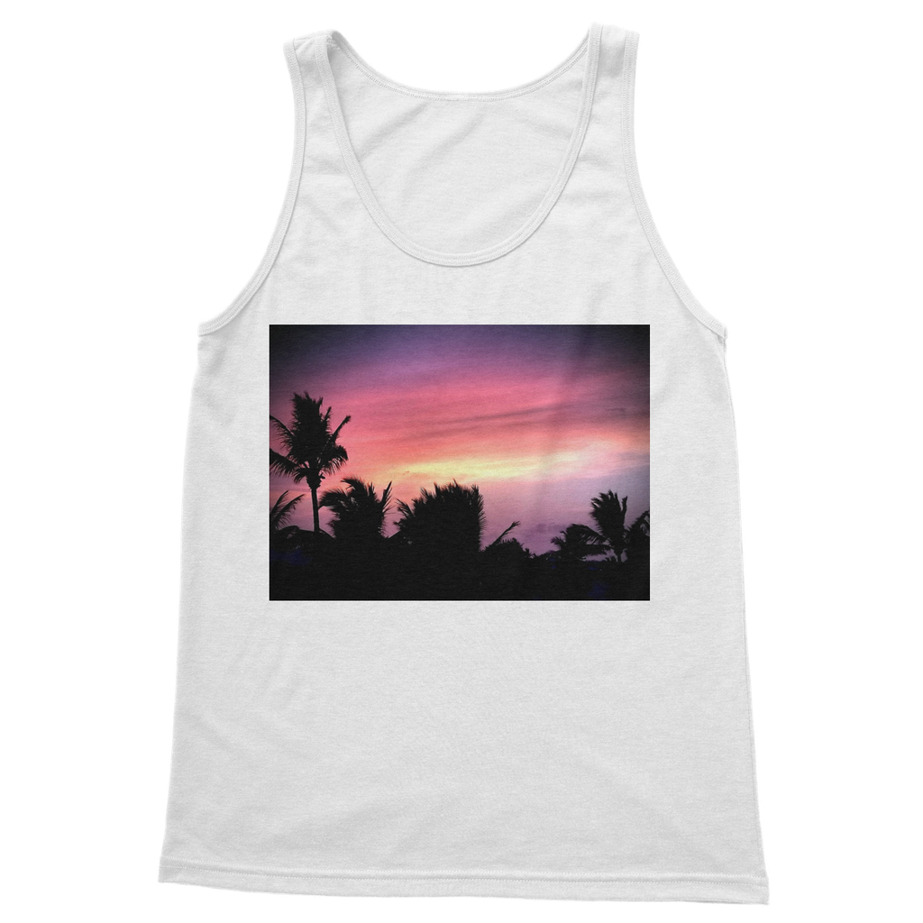 Sunset Palm Softstyle Tank Top