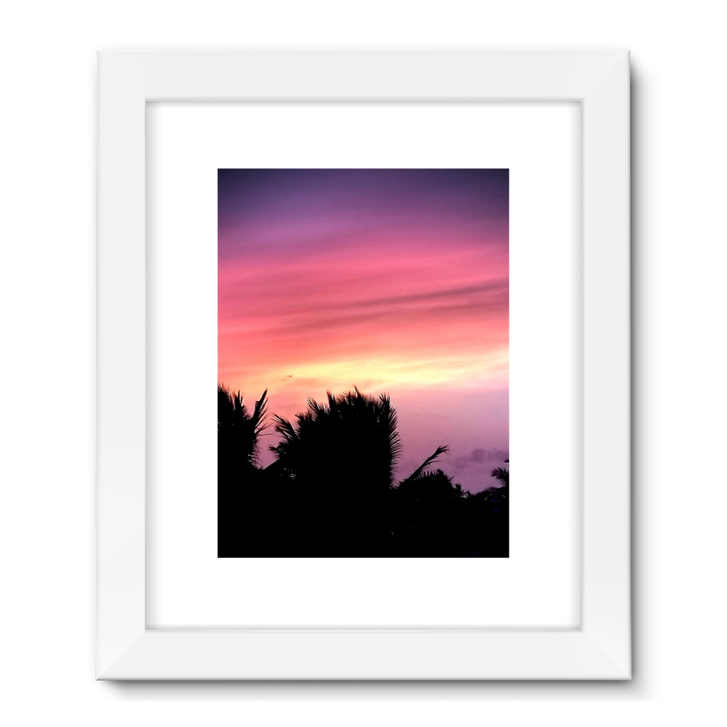 Sunset Palm Framed Fine Art Print