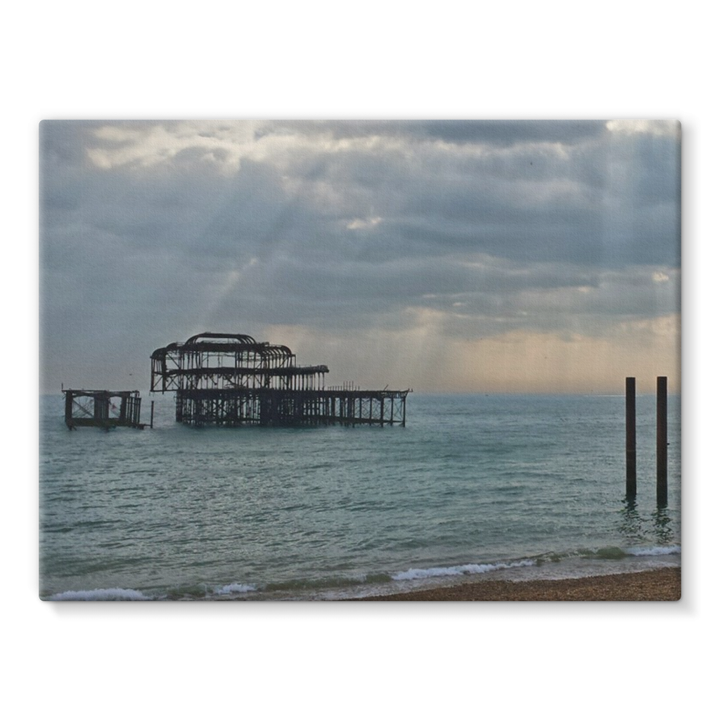 Brighton Beach Pier: Stretched Canvas